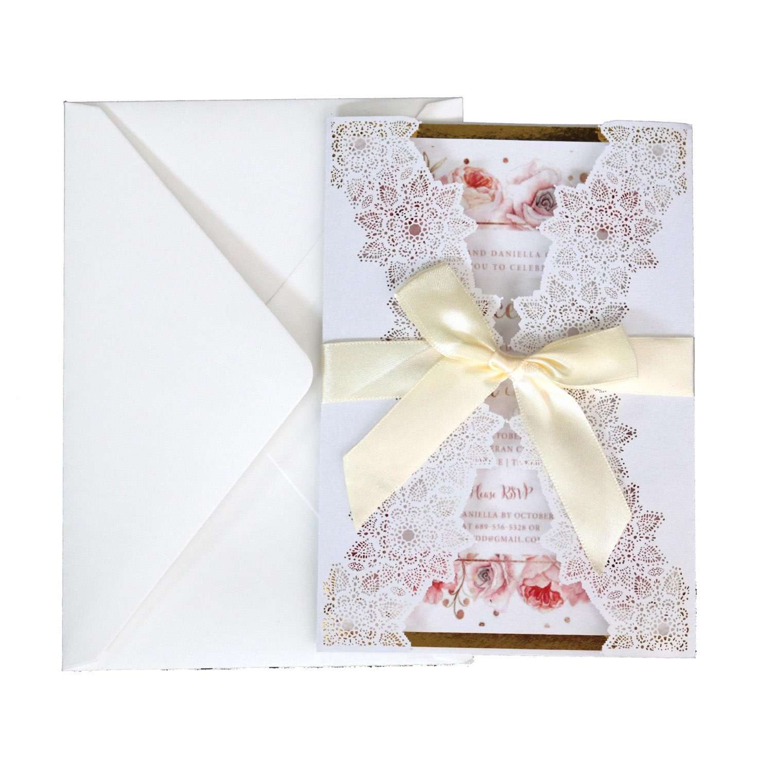 White Marriage Invitation Card Annual Meeting Invitation Business Card